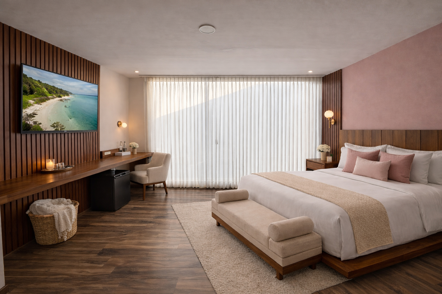 Habitación de recuperación con iluminación suave y cama cómoda en Casa Privé